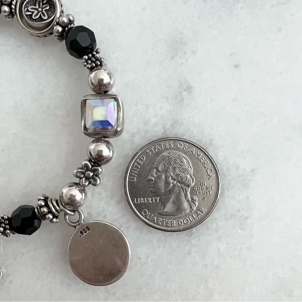 Sterling Silver Beaded Sail Boat Charm Bracelet - Picture 6 of 9